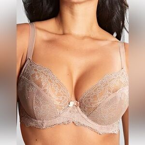 Panache Floral Lace Bra in Beige